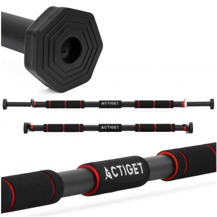 Турник раздвижной Actiget 82-130 см ACT0166 Black/Red Турник раздвижной Actiget 82-130 см ACT0166 Black/Red