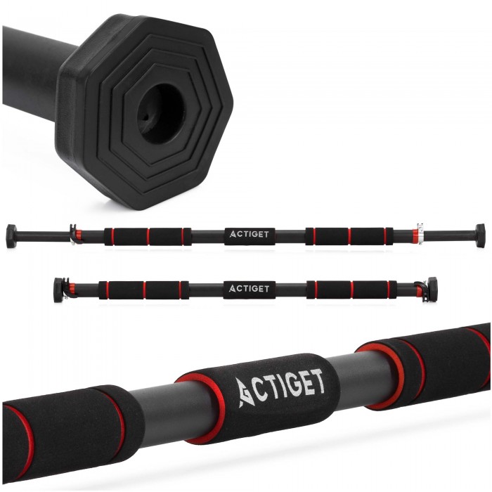 Турник раздвижной Actiget 82-130 см ACT0166 Black/Red Турник раздвижной Actiget 82-130 см ACT0166 Black/Red