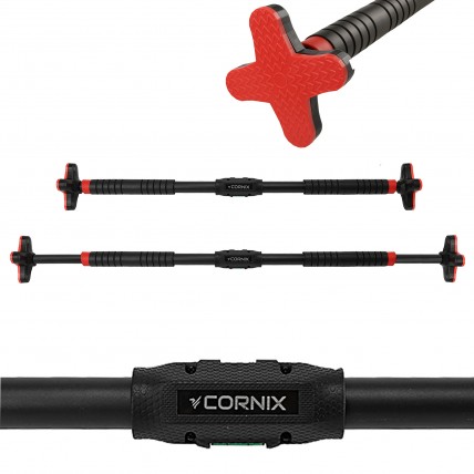 Турнік розсувний Cornix Pro+ 105-150 см XR-0288 Black/Red