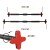 Турнік розсувний Cornix Pro+ 105-150 см XR-0288 Black/Red