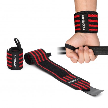 Бинти для зап'ясть (кистьові бинти) Cornix Wrist Wraps XR-0195 Black/Red