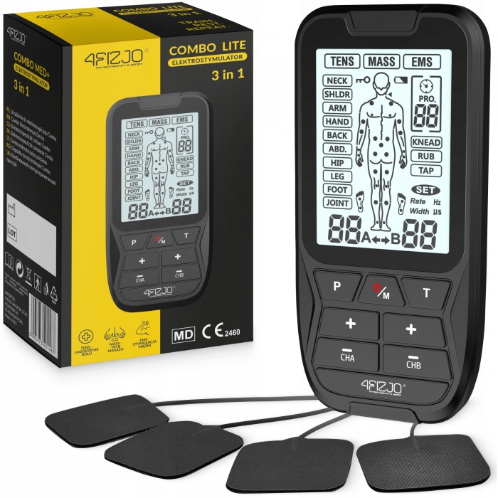 Апарат для електростимуляції м'язів 4FIZJO Combo LITE 3 в 1 (P-5905973401487)