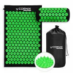 Килимок акупунктурний з валиком Cornix Classic Mat Аплікатор Кузнєцова XR-0110 Black/Green Килимок акупунктурний з валиком Cornix Classic Mat Аплікатор Кузнєцова XR-0110 Black/Green