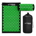 Килимок акупунктурний з валиком Cornix Classic Mat Аплікатор Кузнєцова XR-0110 Black/Green Килимок акупунктурний з валиком Cornix Classic Mat Аплікатор Кузнєцова XR-0110 Black/Green