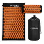 Килимок акупунктурний з валиком Cornix Classic Mat Аплікатор Кузнєцова XR-0111 Black/Orange Килимок акупунктурний з валиком Cornix Classic Mat Аплікатор Кузнєцова XR-0111 Black/Orange