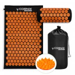 Килимок акупунктурний з валиком Cornix Classic Mat Аплікатор Кузнєцова XR-0111 Black/Orange Килимок акупунктурний з валиком Cornix Classic Mat Аплікатор Кузнєцова XR-0111 Black/Orange