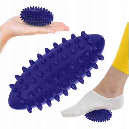 М'яч масажний огірок 4FIZJO Spike Bean 11.5 x 5 см Blue (P-5905973400183)