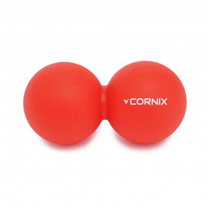 Масажний м'яч Cornix Lacrosse DuoBall 6.3 x 12.6 см XR-0112 Red
