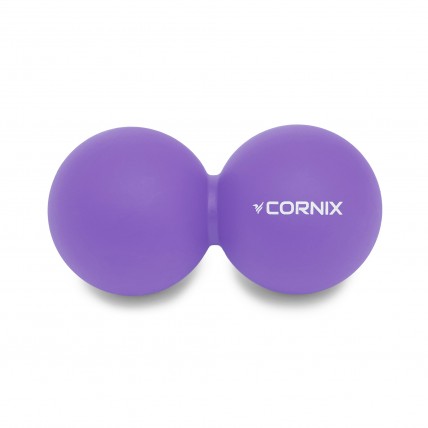 Масажний м'яч Cornix Lacrosse DuoBall 6.3 x 12.6 см XR-0114 Purple
