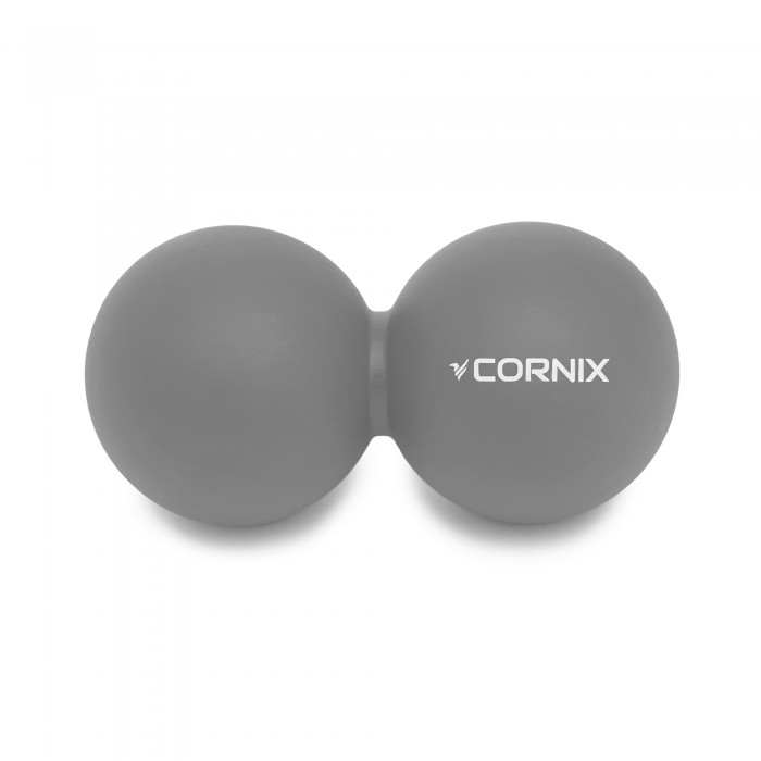 Масажний м'яч Cornix Lacrosse DuoBall 6.3 x 12.6 см XR-0115 Grey