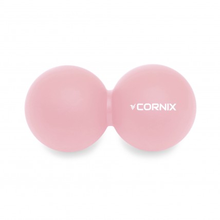 Массажный мяч Cornix Lacrosse DuoBall 6.3 x 12.6 см XR-0116 Coral