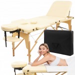 Масажний стіл складний 4FIZJO Massage Table+ Wood W60 Beige