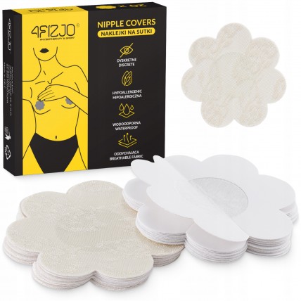 Наклейки на соски 4FIZJO Nipple Covers хлопковые 20 шт Beige (P-5905973401500)