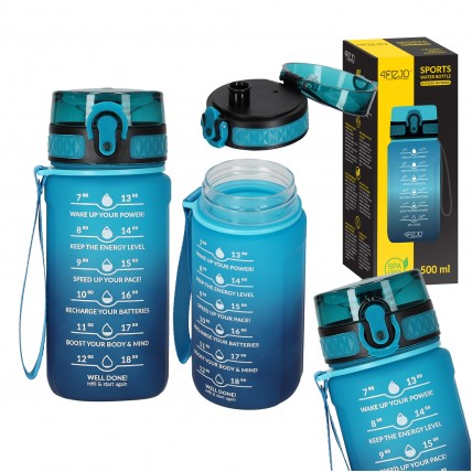 Пляшка для води спортивна 4FIZJO 500 мл 4FJ0629 Sky Blue/Blue