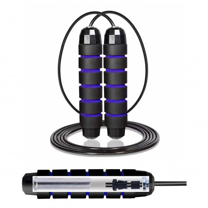 Скакалка скоростная для кроссфита Cornix Speed ​​Rope Classic с отягощением XR-0351 Black/Blue