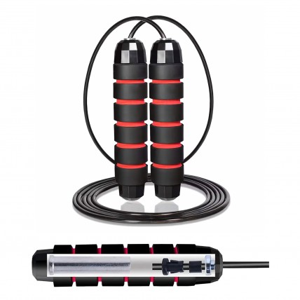 Скакалка швидкісна для кросфіту Cornix Speed Rope Classic з обтяженням XR-0354 Black/Red