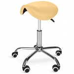 Стул для мастера 4FIZJO Ergo регулируемый, без спинки, на колесиках Beige (P-5907739319623)
