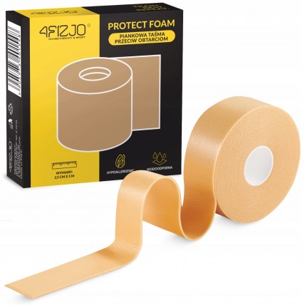 Захисна стрічка від натирання 4FIZJO Protect Foam 2.5 см x 4.5 м для пальців та п'яти Beige (P-5905973401548)