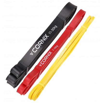 Еспандер-петля Cornix Power Band 2-30 кг (резина для фітнесу та спорту) набір 3 шт XR-0090