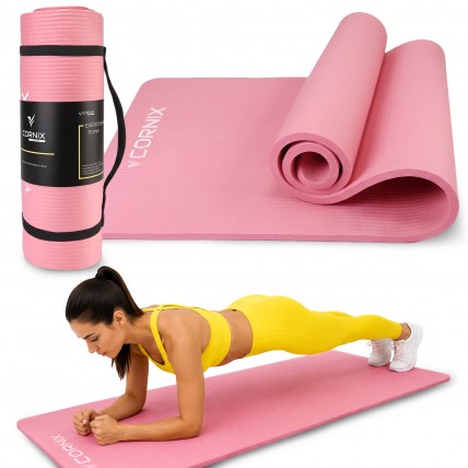 Коврик спортивный Cornix NBR 183 x 61 x 1.5 cм для йоги и фитнеса XR-0497 Pink