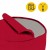 Подушка для йоги та медитації 4FIZJO Zafu кругла 32 x 20 см Red (P-5907739315526)