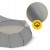 Подушка для йоги та медитації 4FIZJO Zafu напівкругла 40 x 30 x 12 см Grey (P-5907739315502)