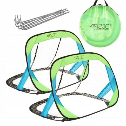Футбольні ворота саморозкладні 4FIZJO Pop-Up набір 2 шт Green/Blue (P-5905973401463)