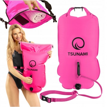 Буй для плавання TSUNAMI надувний 2 в 1 Pink (P-5907739314031)
