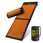 Килимок акупунктурний з валиком 4FIZJO Classic Mat XL Аплікатор Кузнєцова Black/Orange (P-5907222931776)