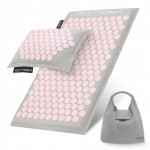 Килимок акупунктурний з подушкою 4FIZJO Eco Mat Аплікатор Кузнєцова Grey/Pink (P-5907739312174)