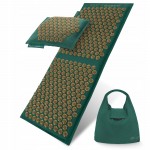 Килимок акупунктурний з подушкою 4FIZJO Eco Mat XL Аплікатор Кузнєцова Navy Green/Gold (P-5907739313614)