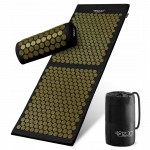 Килимок акупунктурний з валиком 4FIZJO Classic Mat XL Аплікатор Кузнєцова Black/Gold (P-5907739315052)