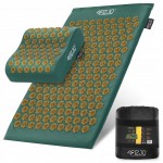 Килимок акупунктурний з подушкою 4FIZJO Ergo Mat Аплікатор Кузнєцова Navy Green/Gold (P-5907739315076)