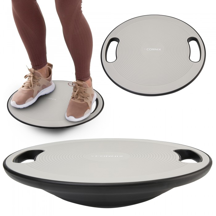 Балансировочная платформа (полусфера) Cornix Bosu Ball 58 см с эспандерами XR-0457 Blue