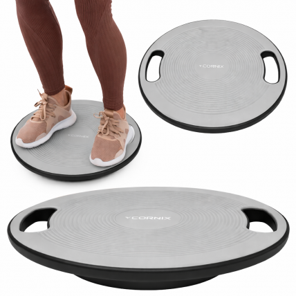 Балансувальна платформа Cornix кругла, пластикова XR-0443 Grey/Black Балансувальна платформа Cornix кругла, пластикова XR-0443 Grey/Black
