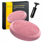 Балансувальна подушка-диск 4FIZJO MED+ 33 см сенсомоторна, масажна Pink (P-5907739313829)