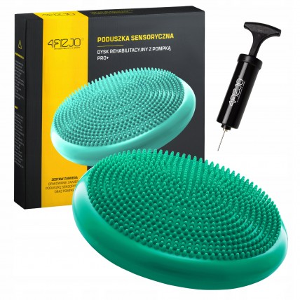 Балансировочная подушка-диск 4FIZJO PRO+ 33 см сенсомоторная, массажная Mint (P-5907739314468)