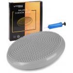 Балансировочная подушка-диск Cornix 33 см (сенсомоторная) массажная XR-0053 Grey