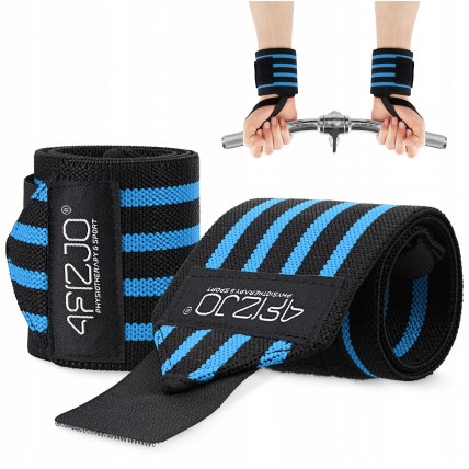 Бинти для зап'ясть (кистьові бинти) 4FIZJO Wrist Wraps Black/Blue (P-5907739317445)