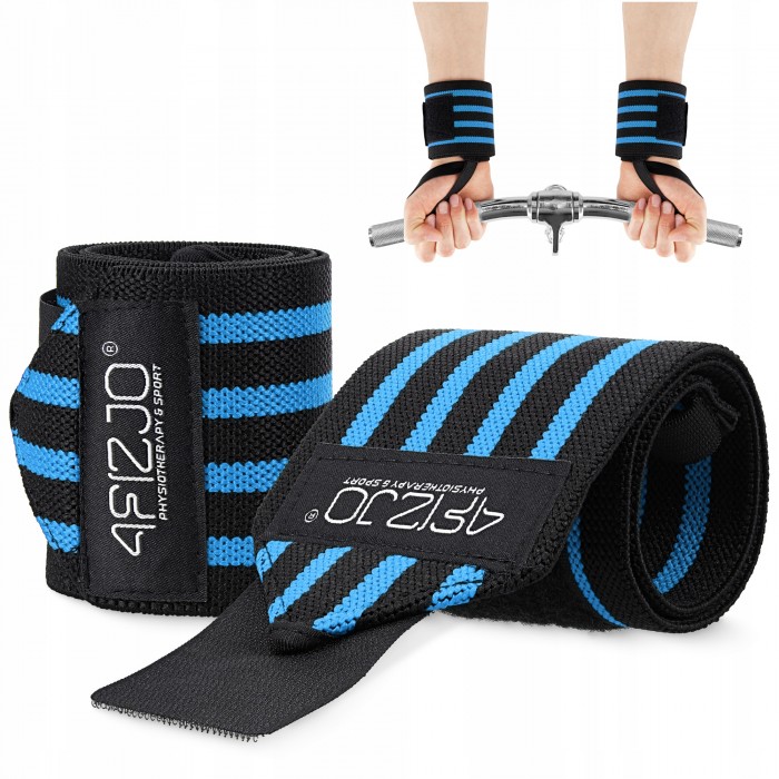 Бинти для зап'ясть (кистьові бинти) 4FIZJO Wrist Wraps Black/Blue (P-5907739317445)
