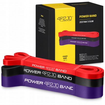Еспандер-петля 4FIZJO Power Band 6-26 кг резина для фітнесу і спорту, набір 3 шт Mix (P-5907222931554)