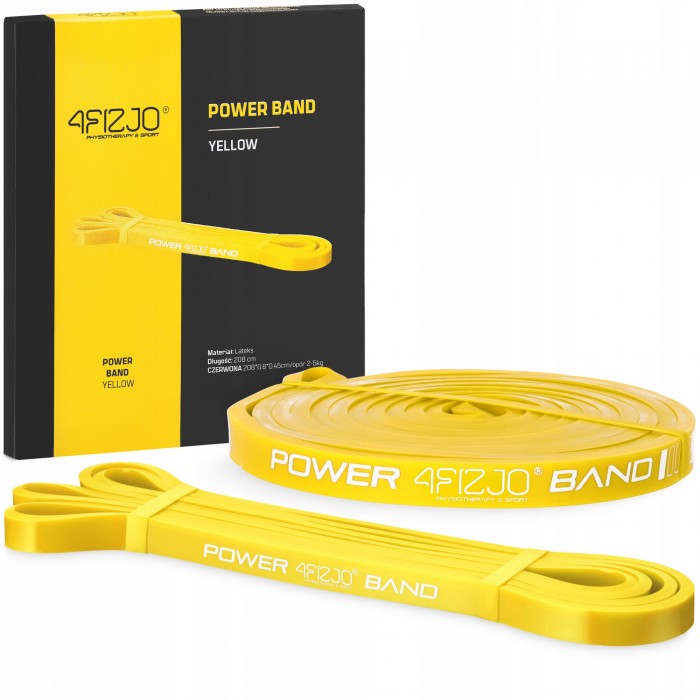 Еспандер-петля 4FIZJO Power Band 8 мм 2-5 кг резина для фітнесу і спорту Yellow (P-5907222931783)