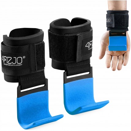Гачки для перекладини та тяги 4FIZJO Hooks Black/Blue (P-5907739314772)