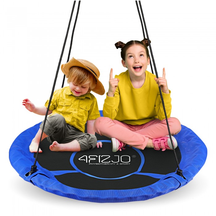Качеля-гнездо круглая 4FIZJO XL 110 см Black/Blue (P-5907739316677)