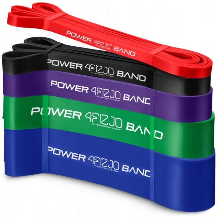 Еспандер-петля 4FIZJO Power Band 6-46 кг резина для фітнесу і спорту, набір 5 шт Mix (P-5907222931561)