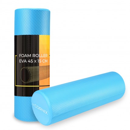 Масажний ролик Cornix EVA+ 45 x 15 см (валик, роллер) XR-0306 Blue