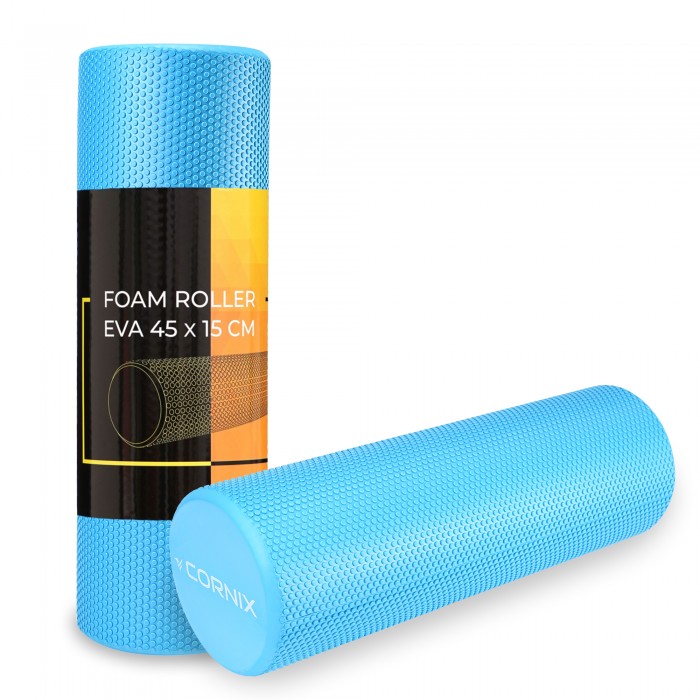 Масажний ролик Cornix EVA+ 45 x 15 см (валик, роллер) XR-0306 Blue