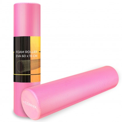 Масажний ролик Cornix EVA+ 60 x 15 см (валик, роллер) XR-0308 Pink