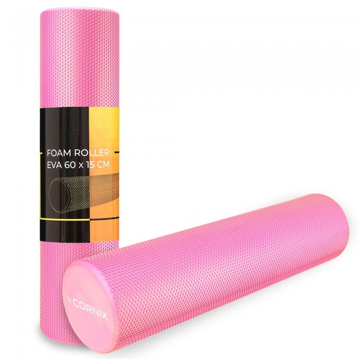 Масажний ролик Cornix EVA+ 60 x 15 см (валик, роллер) XR-0308 Pink