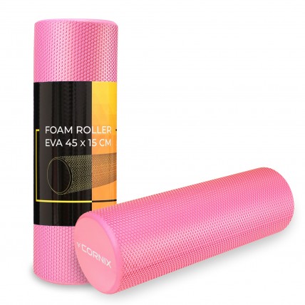 Масажний ролик Cornix EVA+ 45 x 15 см (валик, роллер) XR-0303 Pink